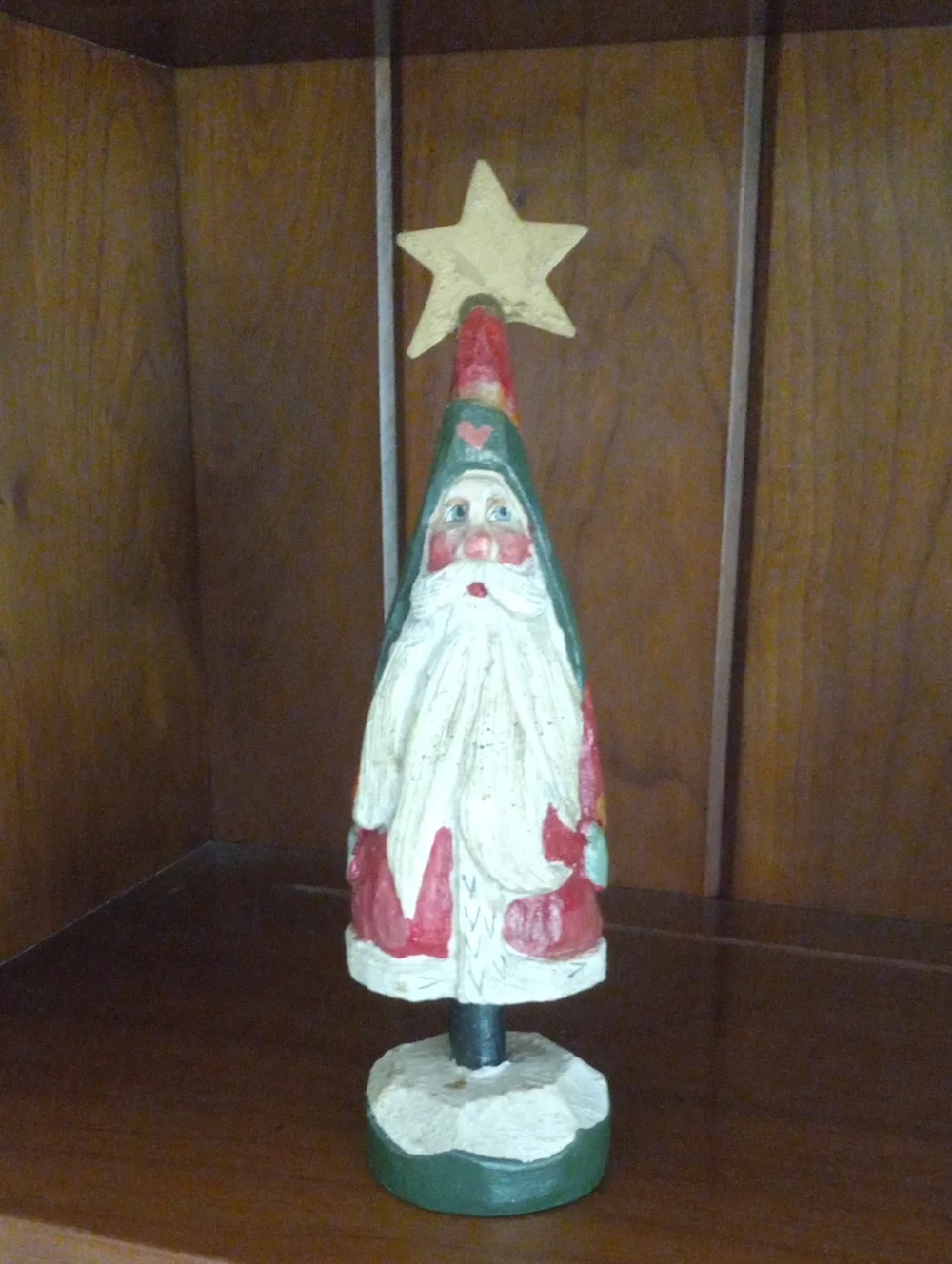 Vintage House of Hatten 1989 Santa Claus Figurine Star Denise Calla Folk Art